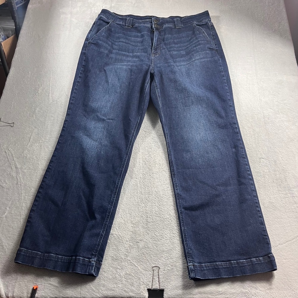 Judy Blue Los Angeles Wide Leg Dark Wash Denim Jeans 24W JB82642DK-CO-PL